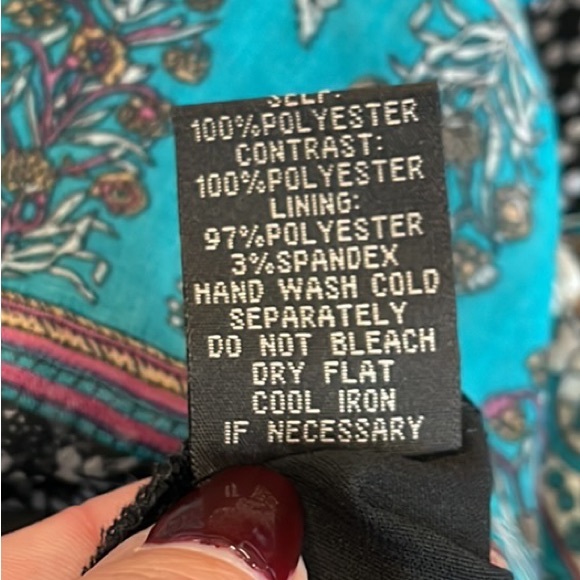 Cirana Skirt Long Maxi Floral Paisley Polkadot Plus 2X - Picture 4 of 4